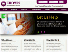 Tablet Screenshot of crownpharma.com